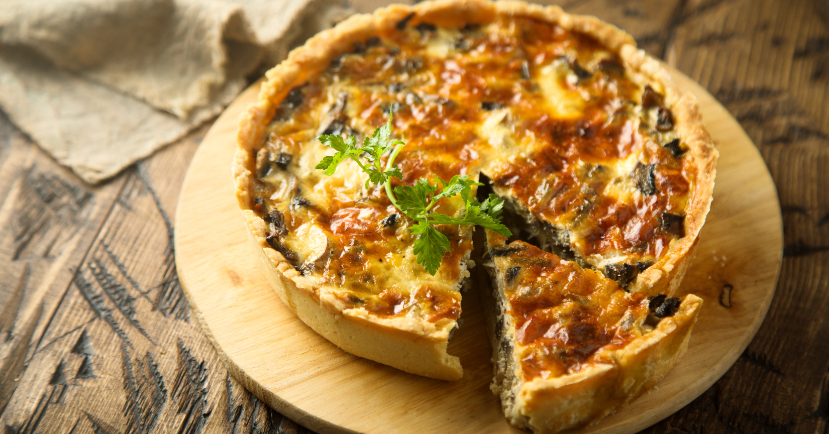 Quiches aux épinards et champignons